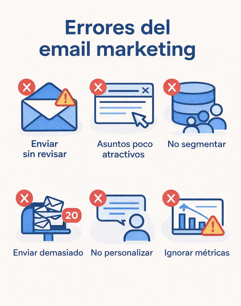 Errores comunes en email marketing B2B